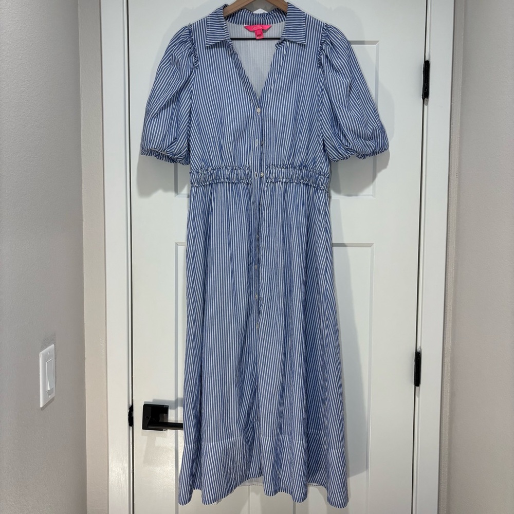 Lilly Pulitzer Tassie Blue and White Striped Dress